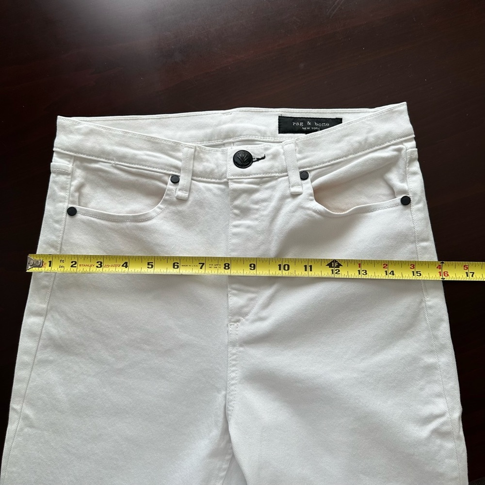 Rag & Bone Straight High Rise White Jeans NWOT - Picture 14 of 16